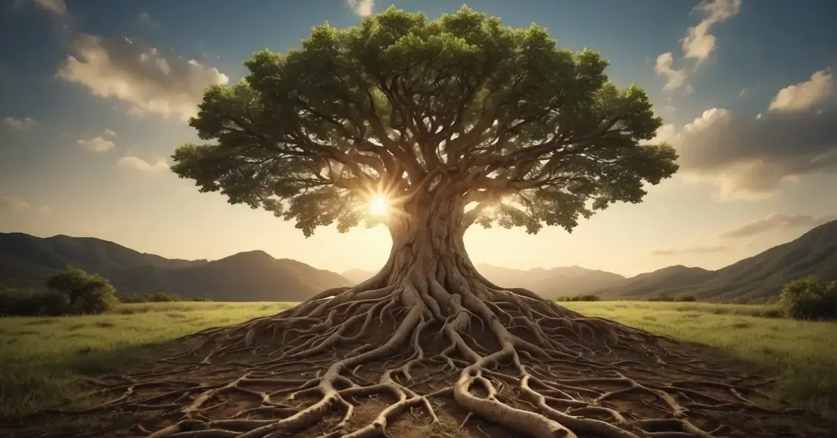 20+ Life Symbol Tattoo You Have To See 2024 1 Life Symbol Tattoo: A tree of life, with roots reaching into the earth and branches extending towards the sky, placed on the upper back