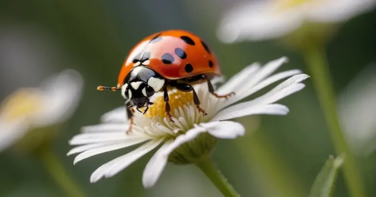 20+ Spiritual Meaningful Ladybug Tattoo Ideas I am obsessed with in 2024 148 Spiritual Meaningful Ladybug Tattoo: A ladybug perched on a delicate flower, symbolizing spiritual significance