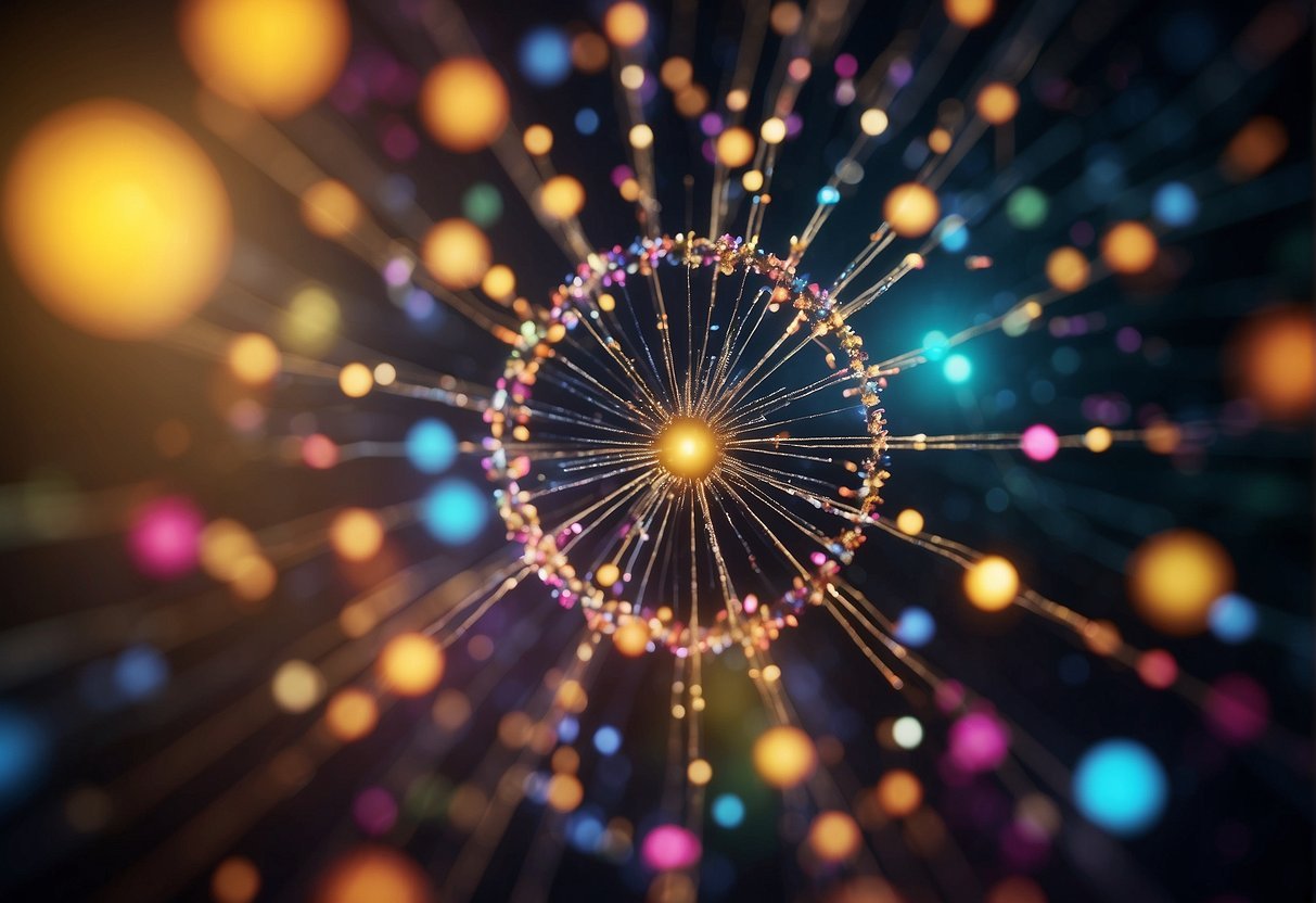 20+ Unique Spiritual Words You Must Know 2024 1 Unique Spiritual Words: Colorful words float in a cosmic space, forming a web of interconnected ideas and meanings, radiating with a sense of mysticism and wonder