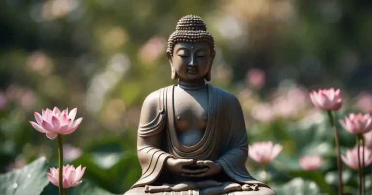 20+ Buddha Tattoo Design You Will Absolutely Love 2024 2 Buddha Tattoo Designs: A serene Buddha statue sits amidst blooming lotus flowers and swirling waves, symbolizing enlightenment and inner peace