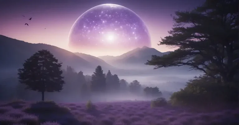 20+ Purple Spiritual Aesthetic 2024: Surprising Inspirations 148 Purple Spiritual Aesthetic: A serene purple landscape with floating orbs, ethereal mist, and glowing symbols, evoking a sense of spirituality and mysticism
