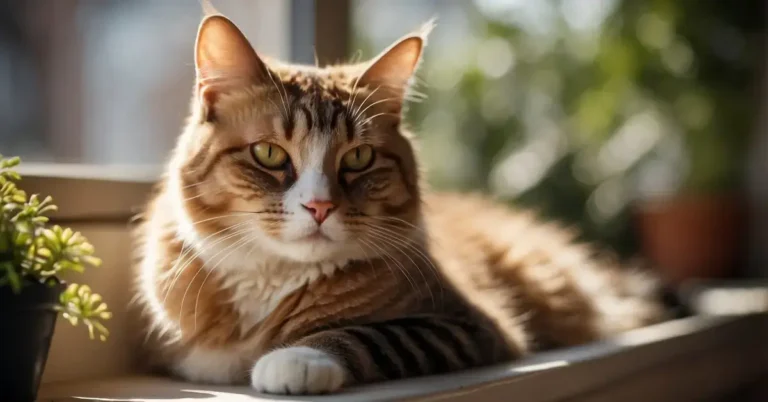 Spiritual Meaning Of A Cat: Their Mystical Presence 2024 5 Spiritual Meaning Of A Cat: A cat perched on a windowsill, bathed in warm sunlight, with its eyes closed in contentment and a serene expression on its face