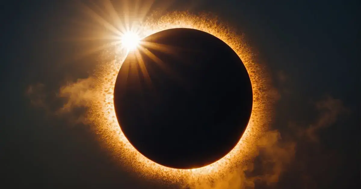 Spiritual Meaning Of Solar Eclipse: Cosmic Significance 2024 1 Spiritual Meaning Of Solar Eclipse: A solar eclipse, with the moon blocking the sun, symbolizing a powerful shift in energy and a time for spiritual reflection and transformation