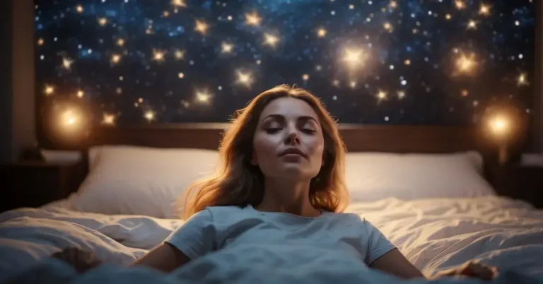 Spiritual Meaning of Dreaming About Your Ex 2024 1 Spiritual Meanings of Dreaming About Your Ex: A person lying in bed, surrounded by swirling images of their ex, representing the spiritual meanings of dreaming about an ex