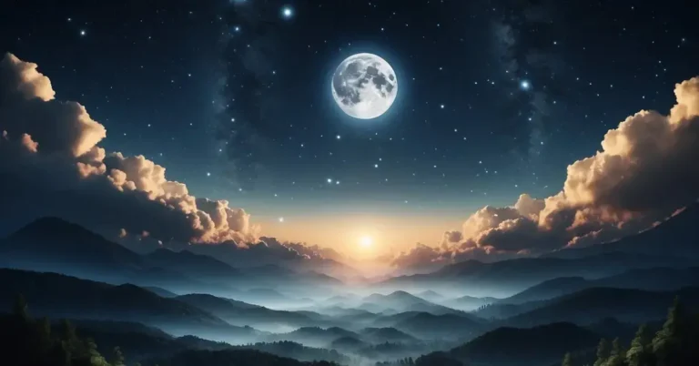 Spiritual Meaning Of Dreams: Unveiling Messages Within 2024 6 Spiritual Meaning Of Dreams: A serene night sky with stars and a glowing moon, surrounded by ethereal clouds and a sense of peace and wonder