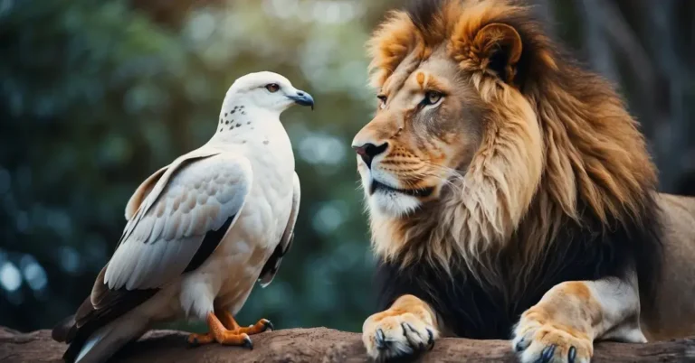Spiritual Meaning Of Animals In Dreams: Messages 2024 12 Spiritual Meaning of Animals in Dreams: Animals in a dream: A lion and a dove peacefully coexist, symbolizing strength and peace in the spiritual realm