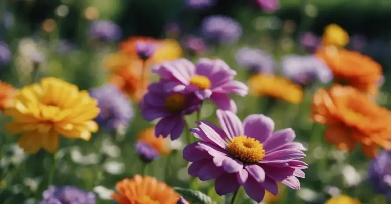 Spiritual Meaning Of Flowers: Symbols Of Life's Mysteries 2024 3 Spiritual Meaning Of Flowers: A garden of vibrant flowers blooming, each with its own unique symbolism and spiritual significance. The colors and shapes intertwine, creating a serene and mystical atmosphere