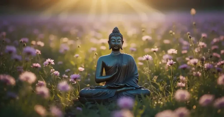 How To Cleanse Your Aura: Easy And Effective Tips 2024 1 How To Cleanse Your Aura: A serene figure meditates in a field of vibrant energy, surrounded by swirling colors. A gentle breeze carries away negative energy, leaving the aura cleansed and purified