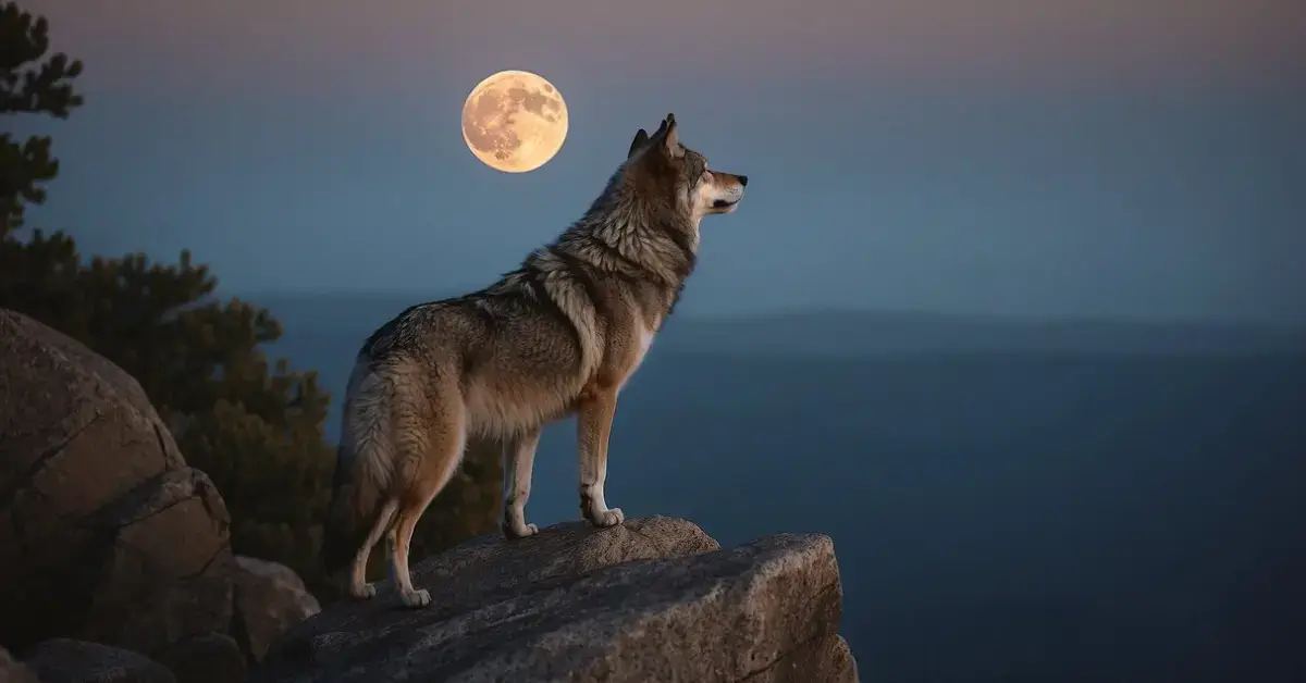 Spiritual Meaning Of Wolves In Dreams: Their Symbolism 2024 1 Spiritual Meaning Of Wolves In Dreams: A lone wolf standing on a rocky cliff, howling at the moon with a sense of strength and mystery