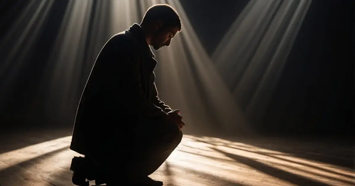 How to Pray When Under Spiritual Attack: A Friendly Guide 2024 1 How to Pray When Under Spiritual Attack: A figure kneeling in prayer, surrounded by dark, swirling shadows. A bright, radiant light emanates from the figure, dispelling the darkness