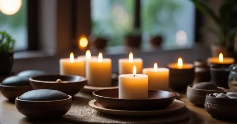 Sound Healing Meditation: Discover Inner Peace 2024 2 Sound Healing Meditation: A serene room with soft lighting, cushions, and instruments like singing bowls and tuning forks arranged for a sound healing meditation session