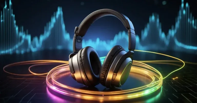 What Are Binaural Beats: Unlocking Sound Therapy Benefits 2024 2 What Are Binaural Beats: A pair of headphones emitting two different frequencies, one in each ear, with a brainwave pattern displayed on a screen