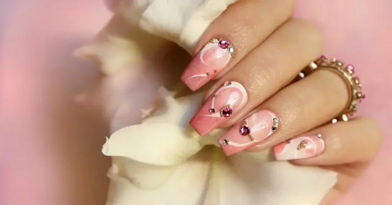 20+ Pink Aura Nails Going Viral on TikTok 43 Pink Aura Nails: pink nails with accessoires